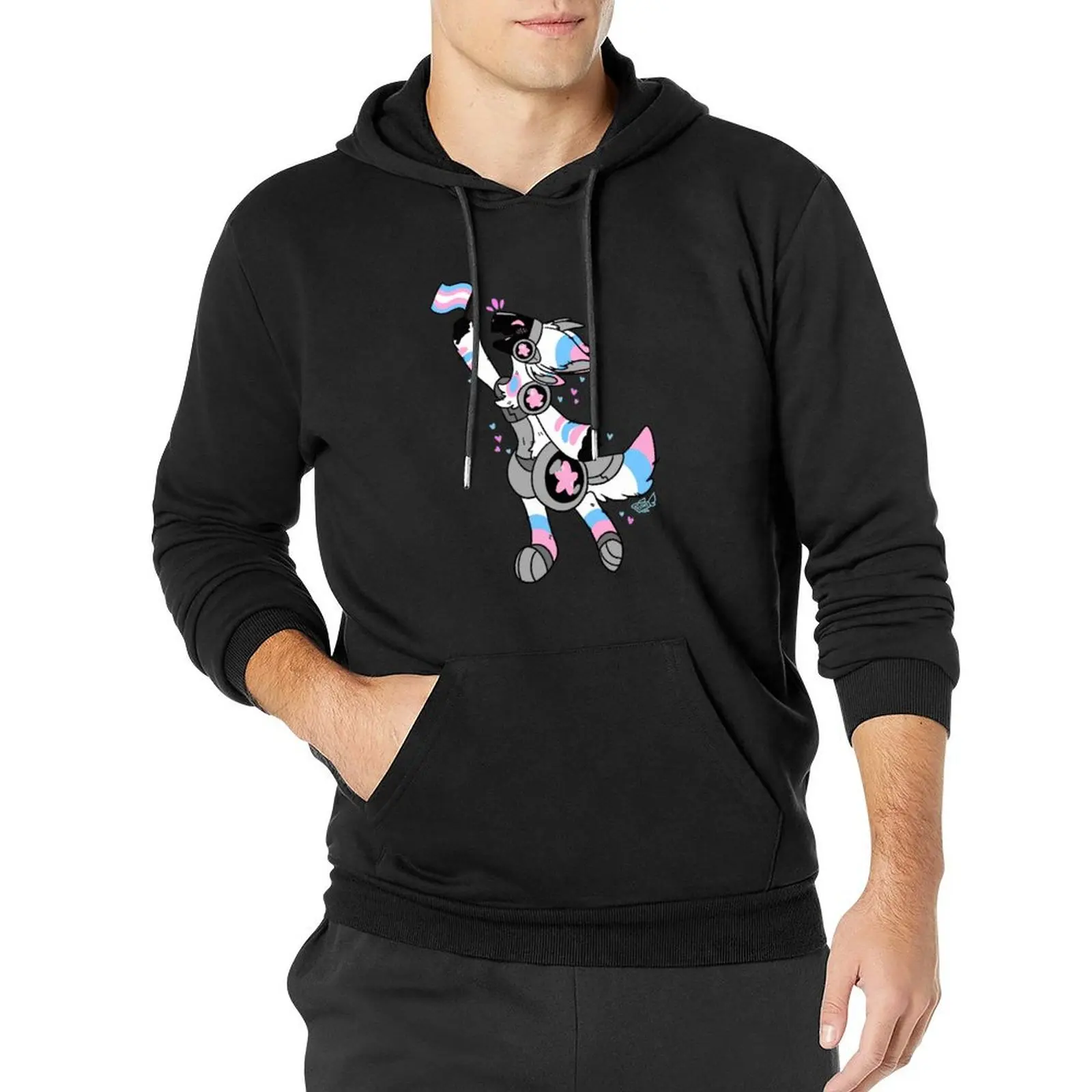 

Transgender Flag Axel Pullover Hoodie men's coat autumn winter clothes anime clothes hoody