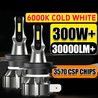 H8 H9 H11 LED Bulb 9005 HB3 9006 HB4 H16JP 9012 HIR2 H10 9140 9145 Headlight Fog Lights Mini 30000LM CSP Car White 12V Auto Lamp