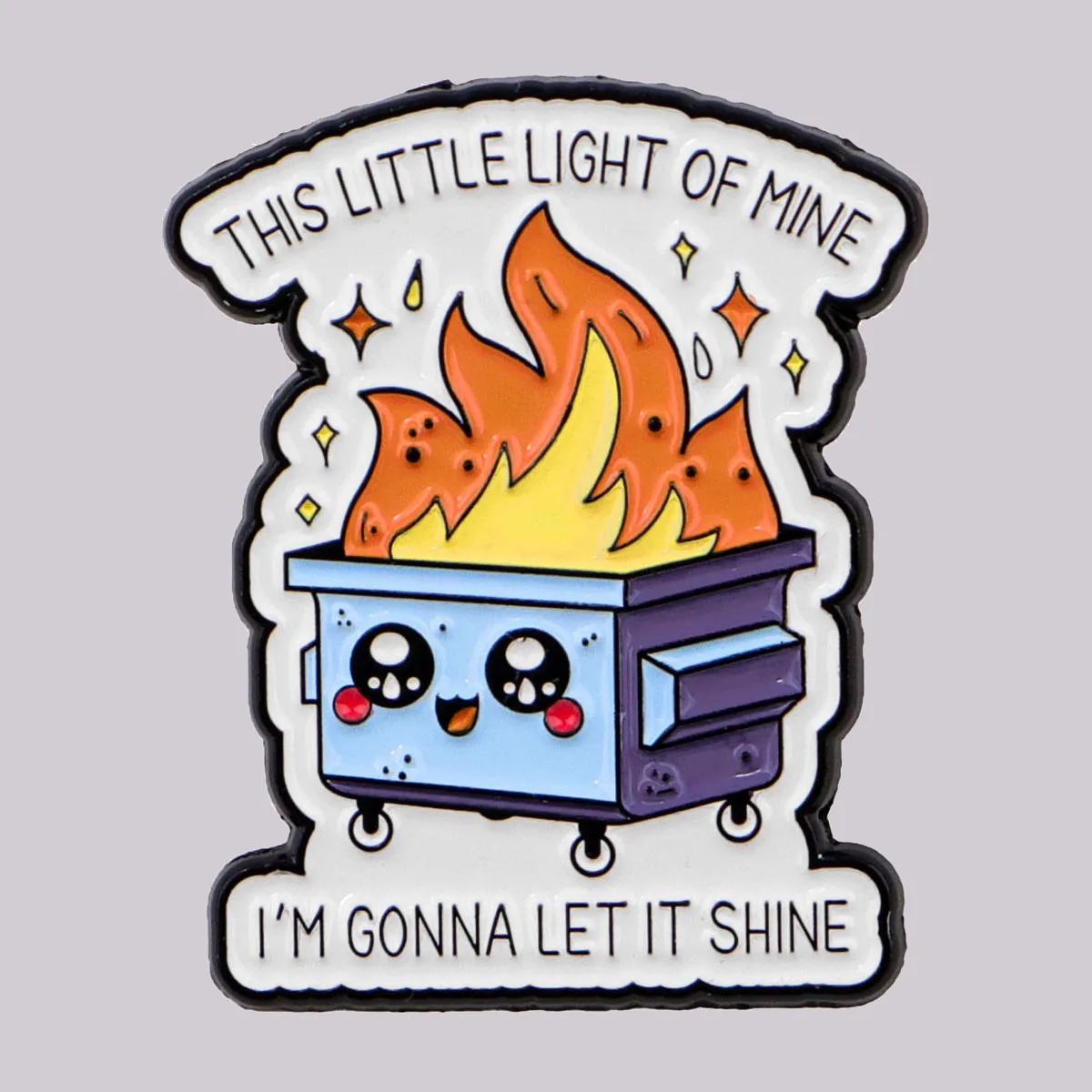 Sarkastische Müllcontainer-Feuer-Emaille-Anstecknadel, niedliche Brosche, Anstecknadeln, Abzeichen auf Rucksack, Kleidung, Accessoires, Modeschmuck, Geschenke