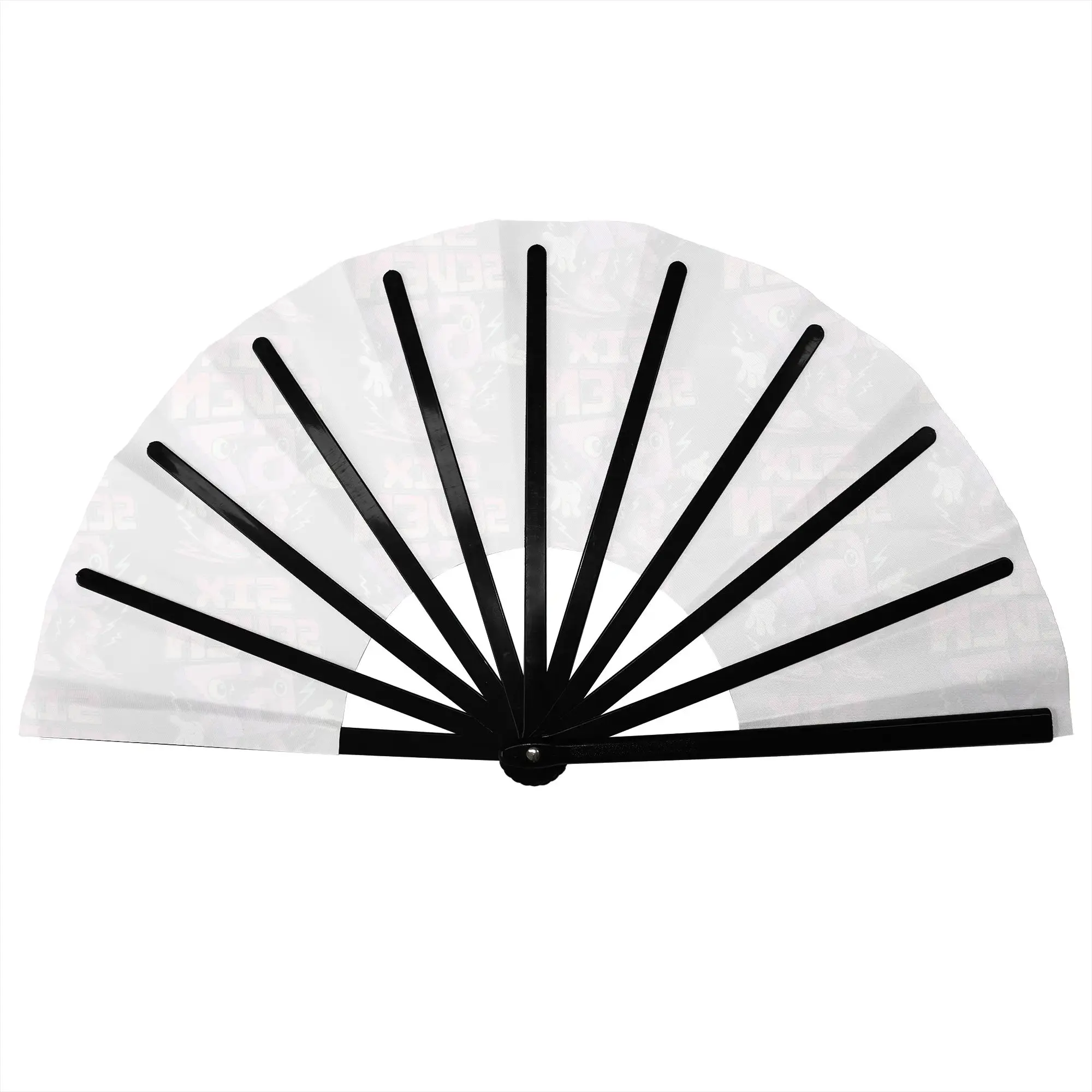 Customized Six Seven 67 Portable Pocket Fan Camping  Polyester Folding Fan Chinese Dance Handheld Cooling Fans