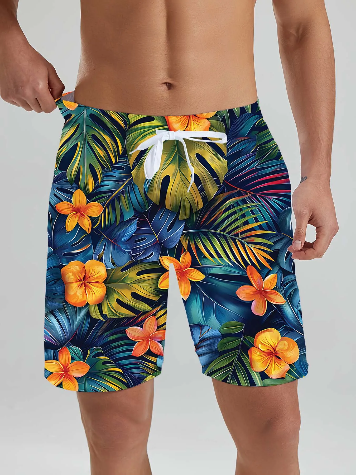 

Мужские пляжные шорты с 3D-принтом тропических растений Гавайя, повседневные спортивные шорты с фруктовым принтом, праздничные шорты, оригинальная мужская одежда