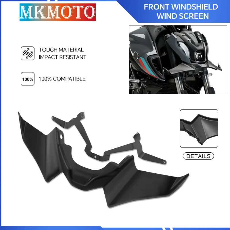 

mt07 Motorcycle Aerodynamic Wind Wing Deflector Front Sport Downforce Naked Forntal Spoilers Protector For MT-07 MT07 2021-2024