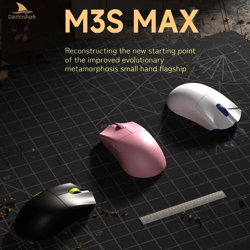 

Darmoshark M3smax трехрежимная беспроводная маленькая мышь Paw3950 сенсор Bluetooth легкий дизайн проводная игровая мышь с низкой задержкой подарки