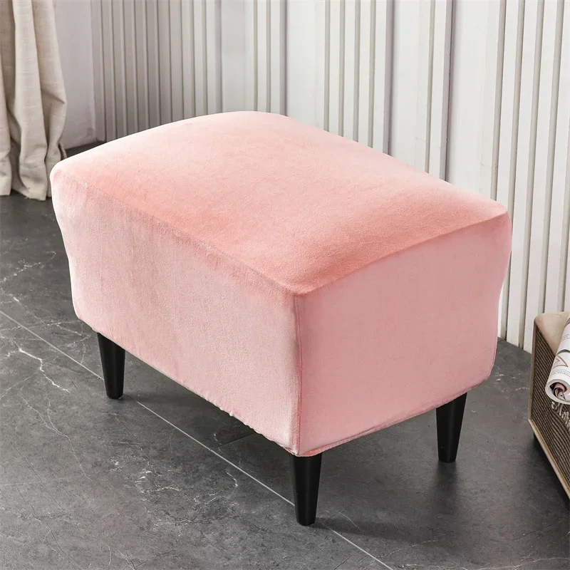 Children Size Elastic Wing Chair Cover Velvet Super Soft Wingback Sofa Covers Stretch Solid Color Kids Armchair Chairs Covers