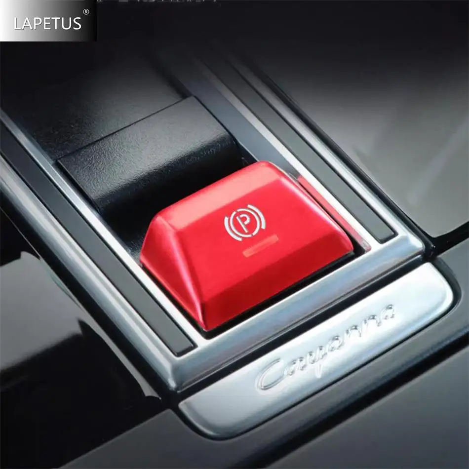 

Car P Button Electrical Hand Brake Parking Button Sequin Decor Cover Trim For Porsche Cayenne / Panamera 2018 - 2023 Accessories