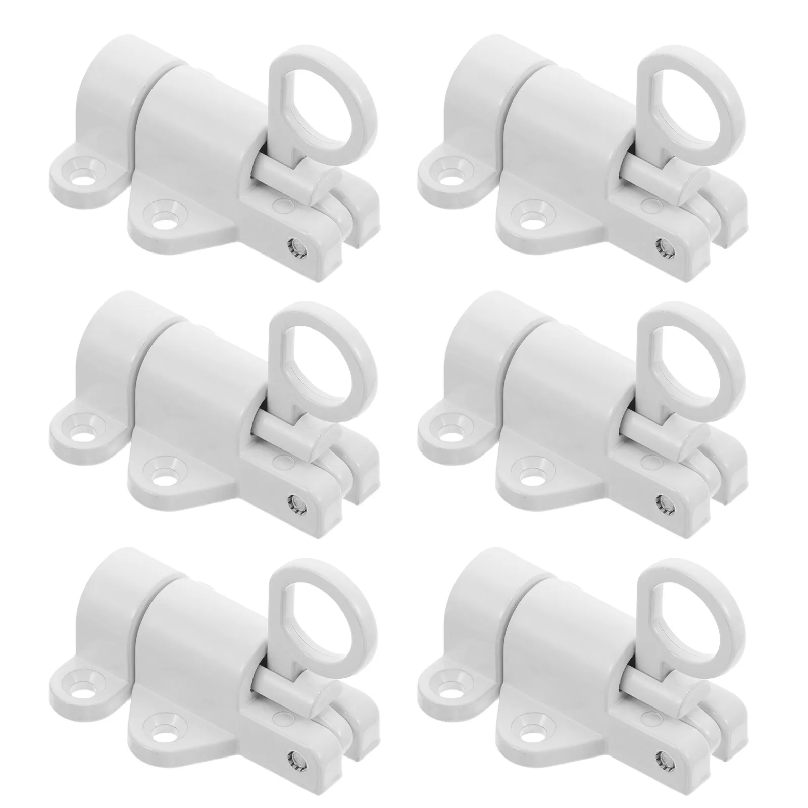

6 Pcs Door and Window Latch Automatic Spring Fences Safety Aluminum Locks Latches Hardware Springs Heavy Duty