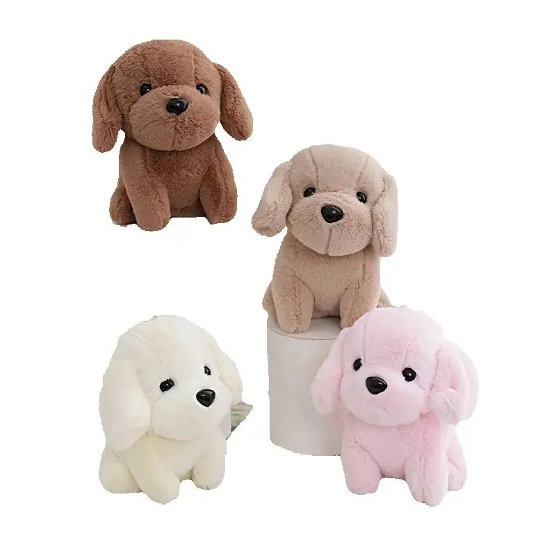 

12cm New Cute Puppy Plush Toy Solid Color Exquisite Desktop Decoration Bag Hanging Piece Doll Perfect Birthday and Christmas