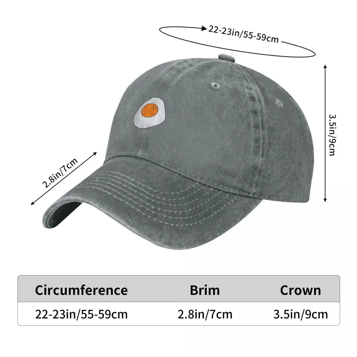 Sunny Side Up Egg Baseball Cap Icon Dropshipping Men Caps Women's