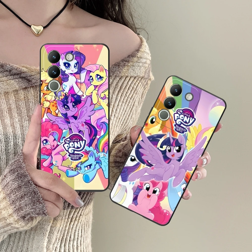 Cute Little Pony Mobile Cell Phone Case for VIVO Y95 Y93 Y31 Y20 V19 V17 V15 Pro X60 NEX Black Soft Phone Cover Shell