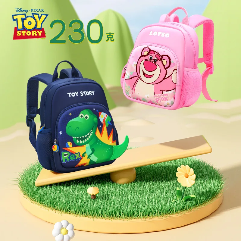 Disney Lotso Kindergarten Bags For Boys Girls Student Shoulder Orthopedic Backpack Light Water Proof Kids Gift Mochilas Escolare