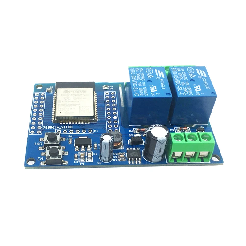 Módulo de relé duplo wifi bt ESP32-WROOM placa de desenvolvimento DC5-60V fonte de alimentação para casa inteligente kits de módulos eletrônicos para