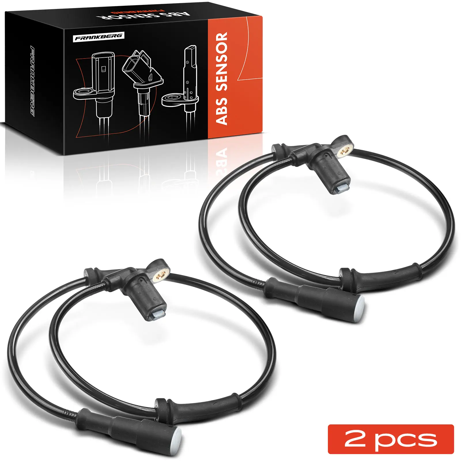 Frankberg 2x ABS Sensor Vooras Links Rechts voor Renault Twingo I C06 1.2L 2001-2002 V46720229 30204 8200109435