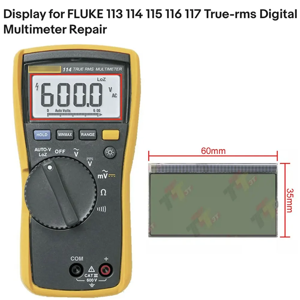 Display Per Riparazione Multimetro Digitale Fluke 113 114 115 116 117 True-Rms