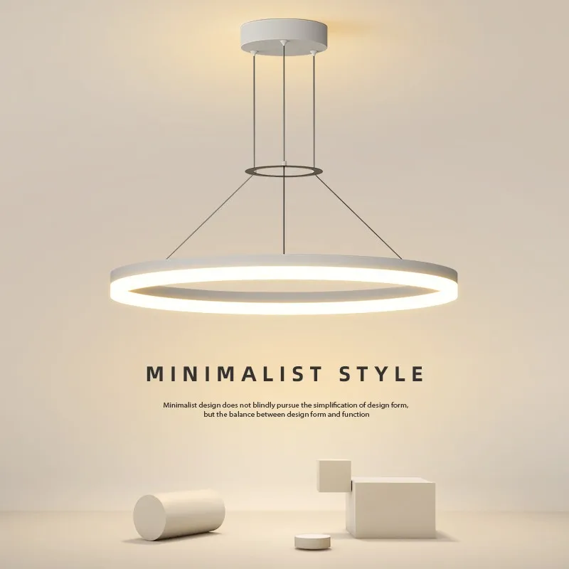 

Postmodern circles chandelier Nordic Round Ring Led Chandeliers for Living Room Bedroom Kitchen Minimalist Interior decors