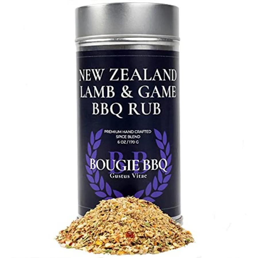 Condimento Gourmet para Barbacoa de Cordero y Caza de Nueva Zelanda, Mezcla de Especias Artesanal, Totalmente Natural, Sin GMO, Producción en Pequeños Lotes, Hecho a Mano