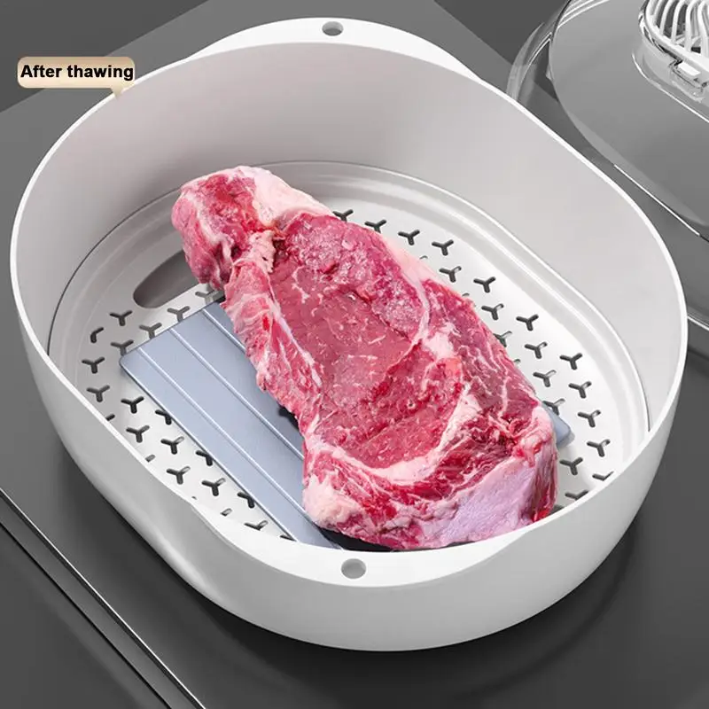 Smart Quick Thaw Machine 6 in 1 Frozen Meat Defrosting Plate Fresh-Keeping UV Sanitizing Box Meat Defroster for Fish Beef