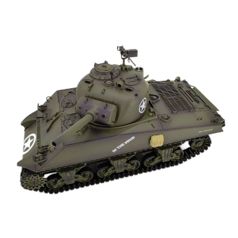 Henglong 3898-1 Metalowy Amerykański Czołg Bojowy M4A3 RC Model Amerykański Sherman 1:16 Symulacja Bitwy Zdalnie Sterowany Samochód Zabawka