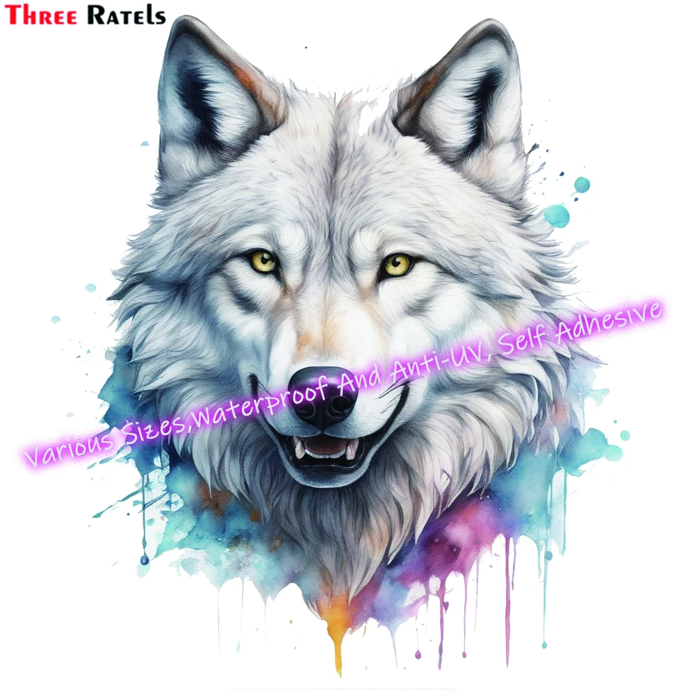 Three Ratels M299 3d Roaring Wolf Wall Sticker Art Mural Living Room Bedroom Decoration Home Decor