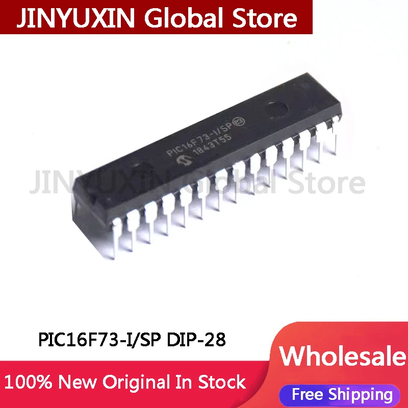 5Pcs New PIC16F73 PIC16F73-I SP 8-bit microcontroller chip MCU DIP-28 IC Chip In Stock Wholesale