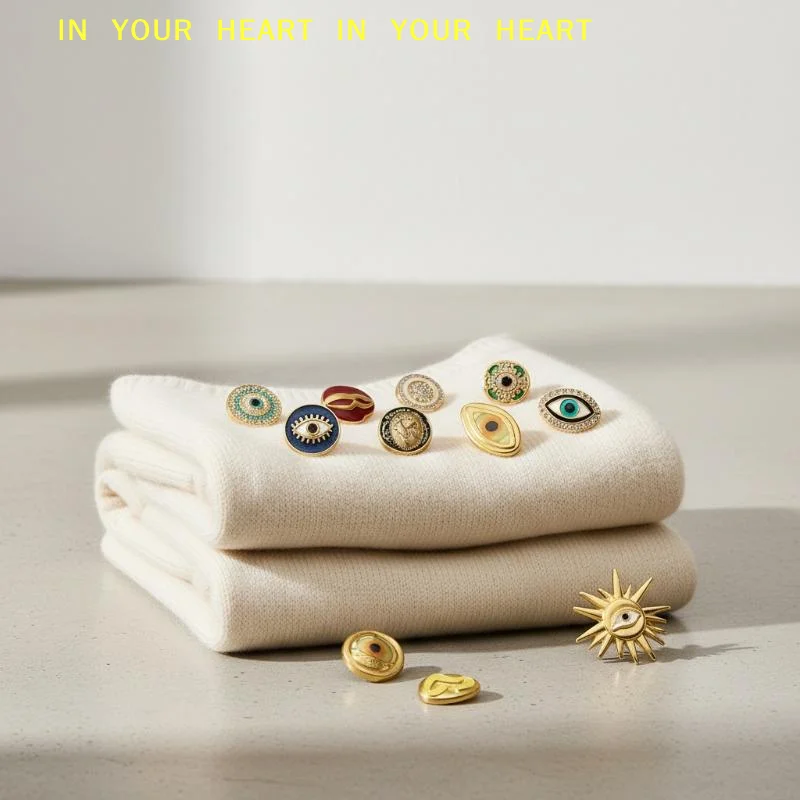 【X】Irregular Eye Shaped Buttons Cute Decorative Sewing Accessories for Sweaters Bags DIY Clothing Alteration Use