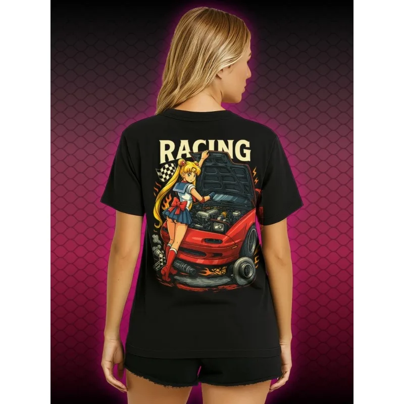 

Anime Tuning Mars Retro NOS Manga Inspired T-Shirt Cartoons Japan JDM GTR Supra Women's High Quality Cotton Tshirt