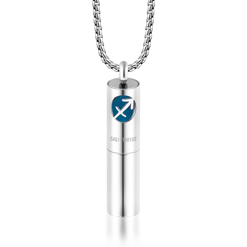 Holibanna Lot De 2 Colliers Diffuseurs Huiles Essentielles Hommes - Pendentif Aromathérapie En Acier Inoxydable, Médaillon Avec Coton, Relaxant & Élégant