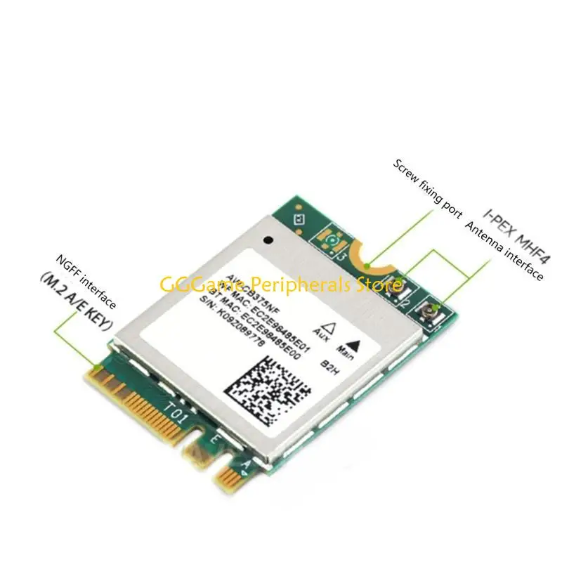 U55B AW-CB375N NGFF M.2 ثنائي النطاق 2.4G BT بلوتوث 5.0 واي فاي بطاقة الشبكة اللاسلكية