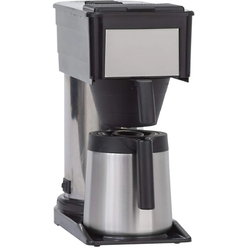 Coffee Machine for 10-Cup Carafe, Built-in Frother, Stainless-steel Faceplate and Tank Wrap Design, Coffee Makers