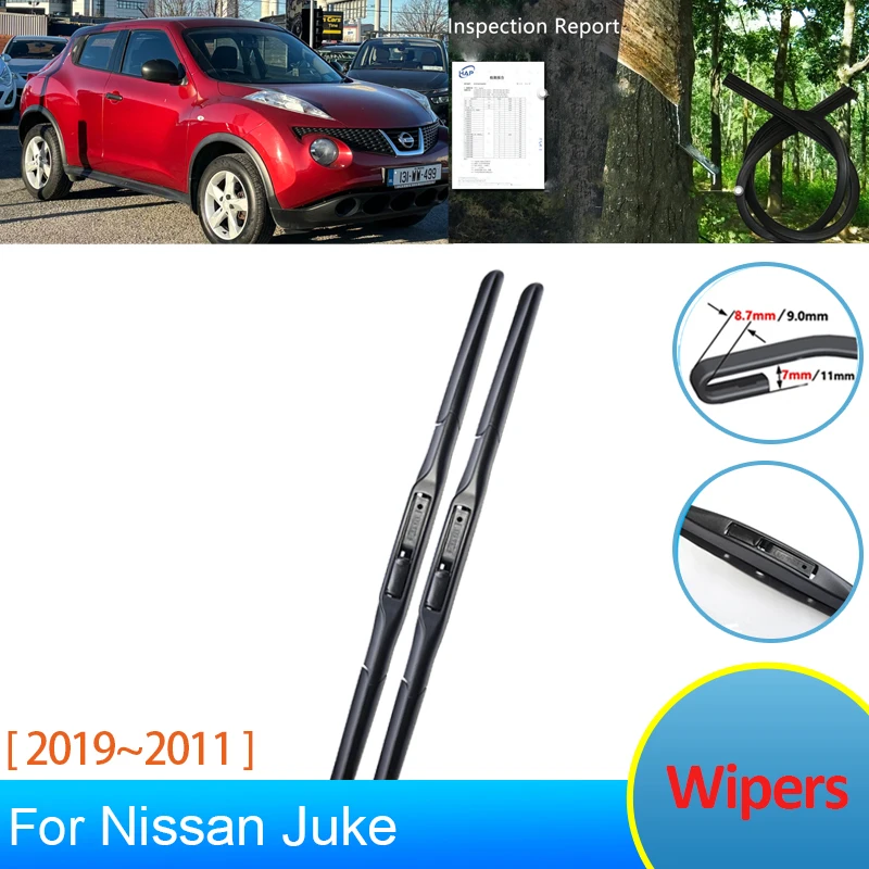 

Car Wipers Blades for Nissan Juke F15 2011~2019 2018 2015 2013 2012 Accessories Front Windscreen Window Winter Brushes Cleaning