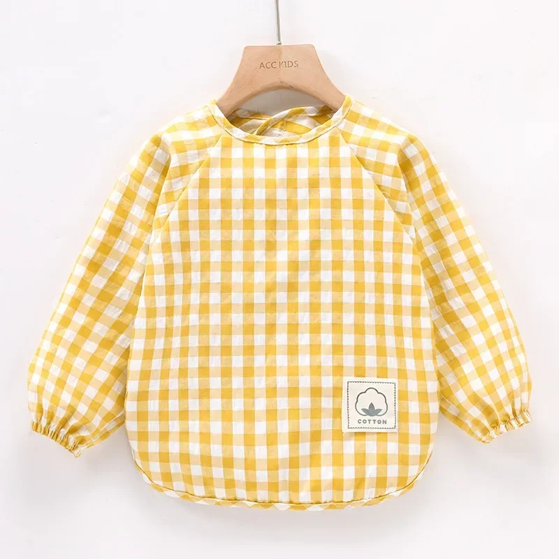 1pcs Long Sleeves Waterproof Bibs for 0-3T Baby Infant  Food Overalls Children\'s Clothing No-Wash Apron Suit for Boys Girls