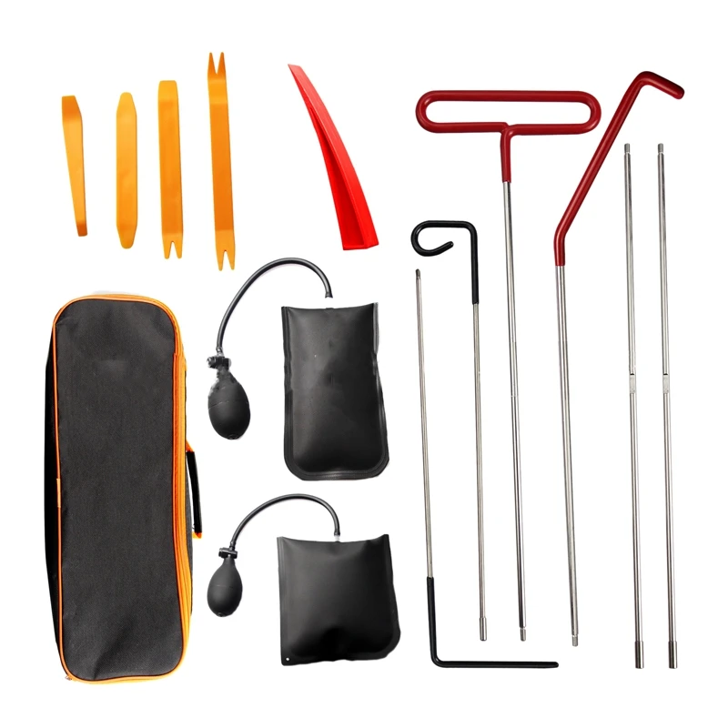 14Pcs Car Door Open Unlock Tool Kit Lock Out Emergency Wedges Air Pump Universal Emergency Kit For Vehicles