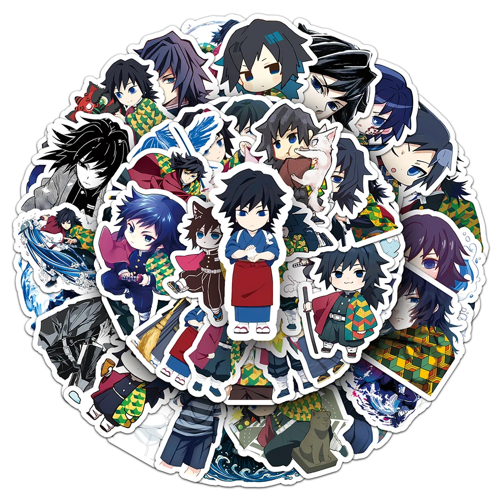 10/30/50pcs Demon Slayer Anime Stickers Cute Tomioka Giyuu Manga Decals Toys Waterproof Graffiti Skateboard Luggage Phone
