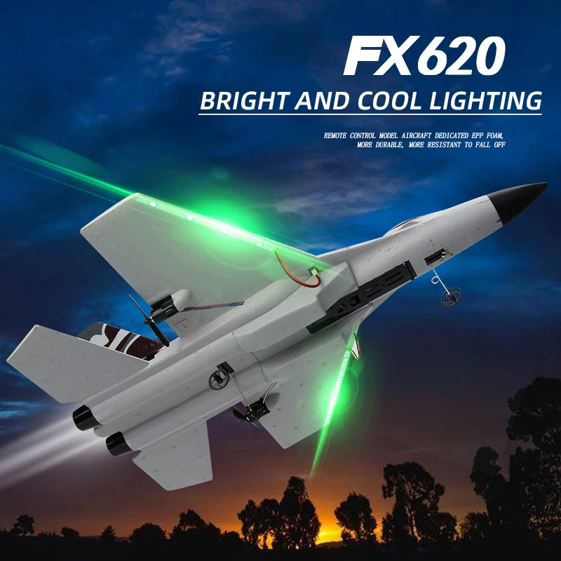 FX620 2.4G Radio EPP Foam Remote Control Flying Model Glider With LED Lights Aircraft Airplanes For Children Gift