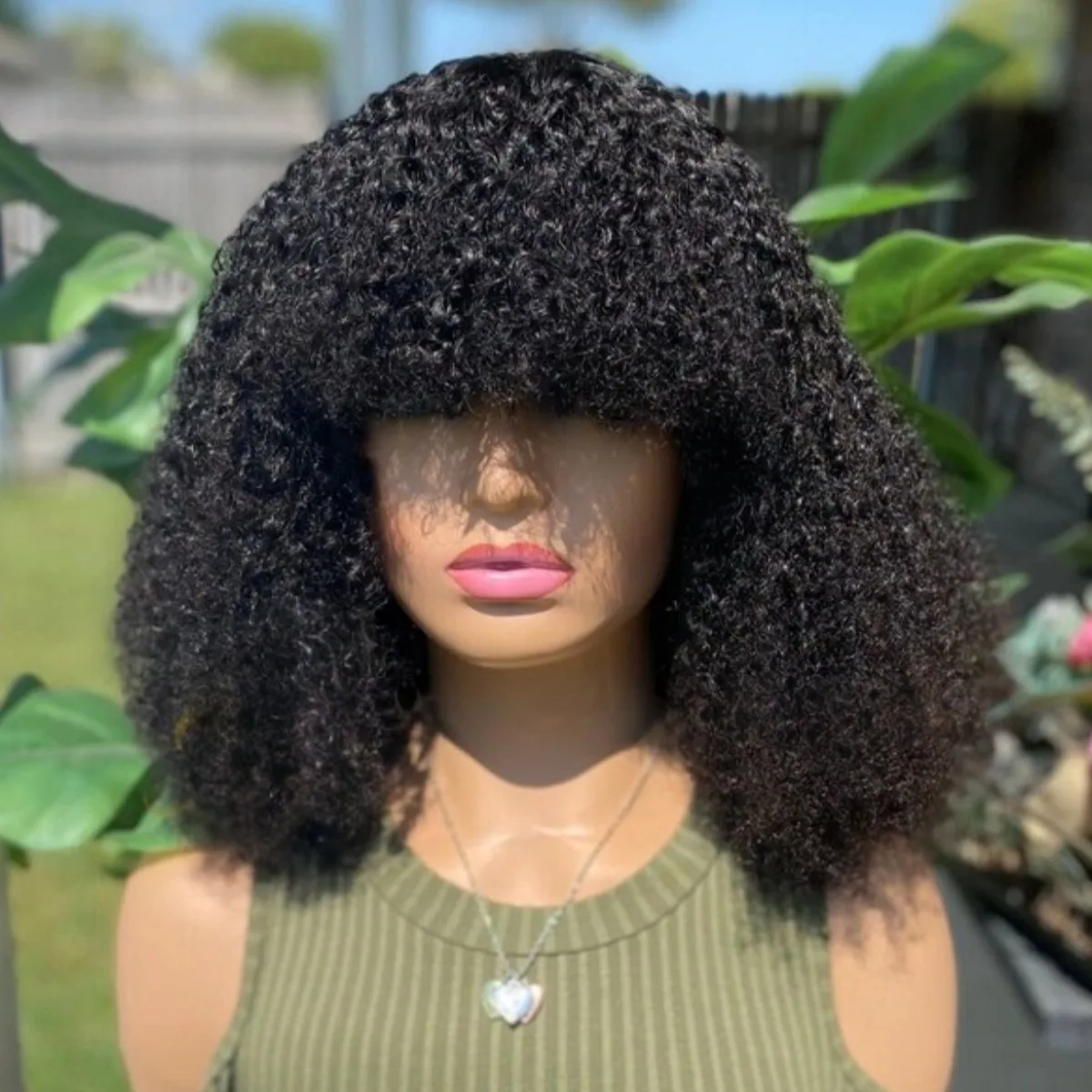 

200% Density Brazilian Human Hair Kinky Curly bob Wig: Full Machine-Made Scalp Top,human hair wigs bob Natural black for women