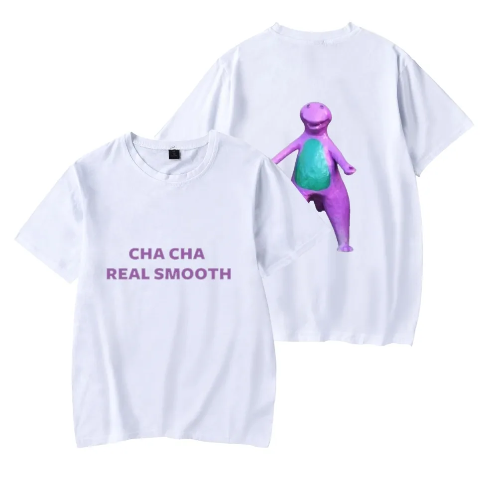 Cha Cha-T-shirt à Manches Courtes et Col Ras du Cou pour Homme et Femme, Streetwear Décontracté et Amusant, Harajuku