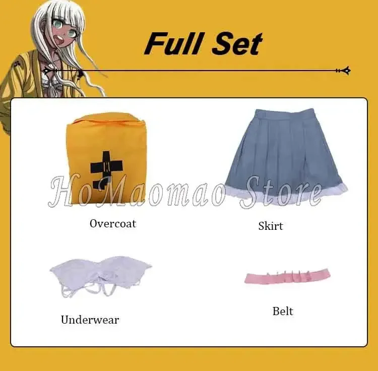Angie Yonaga Cosplay Costume Anime Danganronpa V3 Killing Harmony Cosplay Sexy Uniform Wig Christmas Carnival Costume for Girls