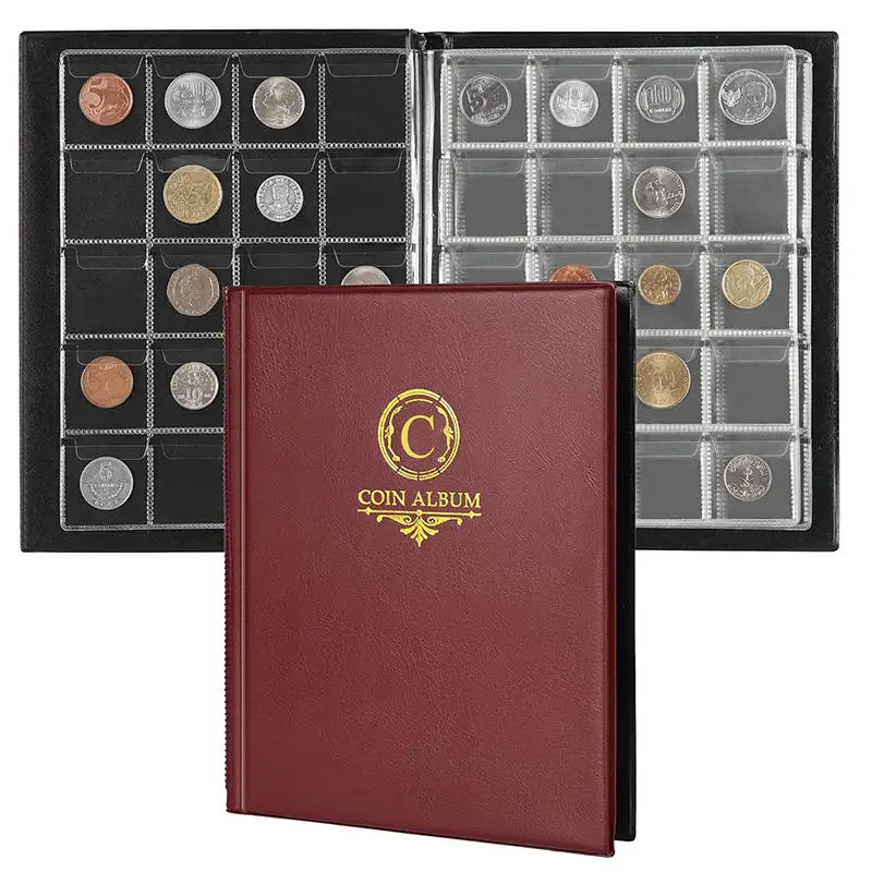 200 Pockets Coin & Banknote Collection Album Multi-purpose Storage Book Badge Collecting Accessories For Collectors