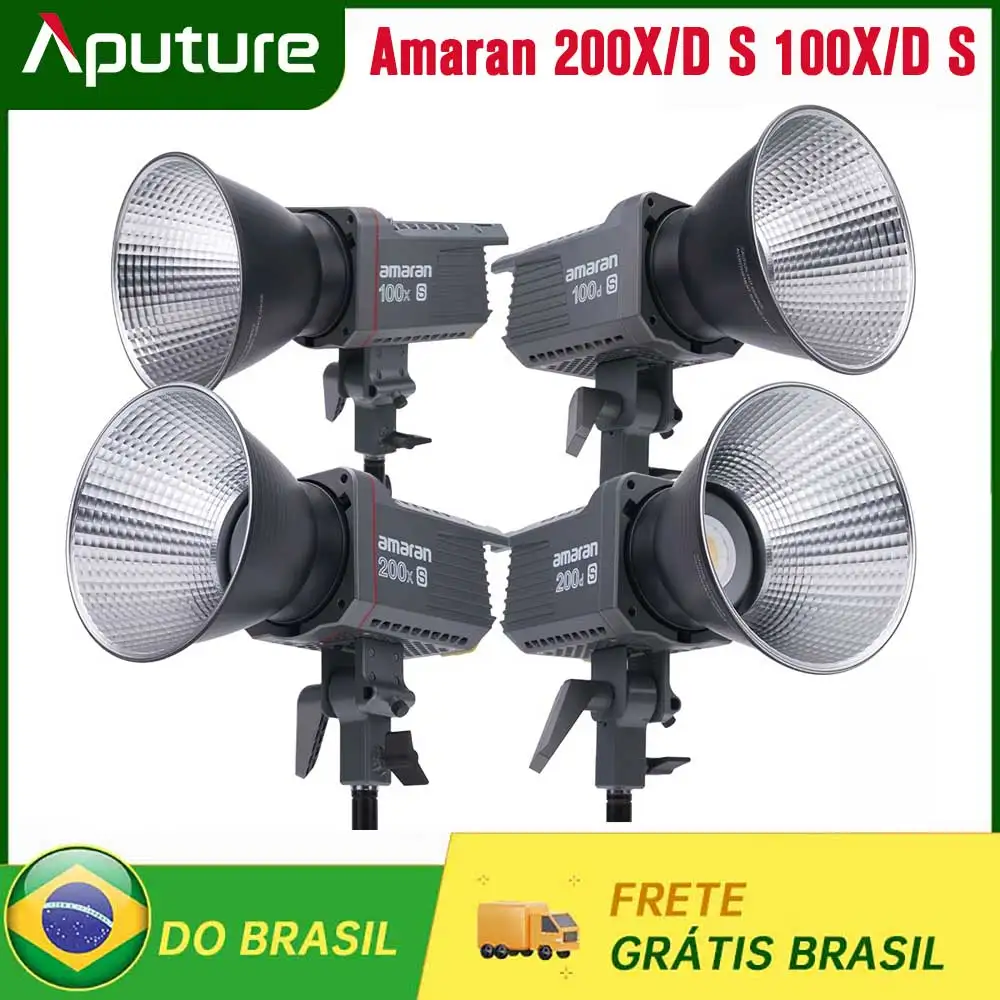 【Do Brasil】Aputure Amaran 200x S 200d S 100x S 100d S COB Studio Light Bi-Color 2700-6500K LED Video Light Bluetooth App Control