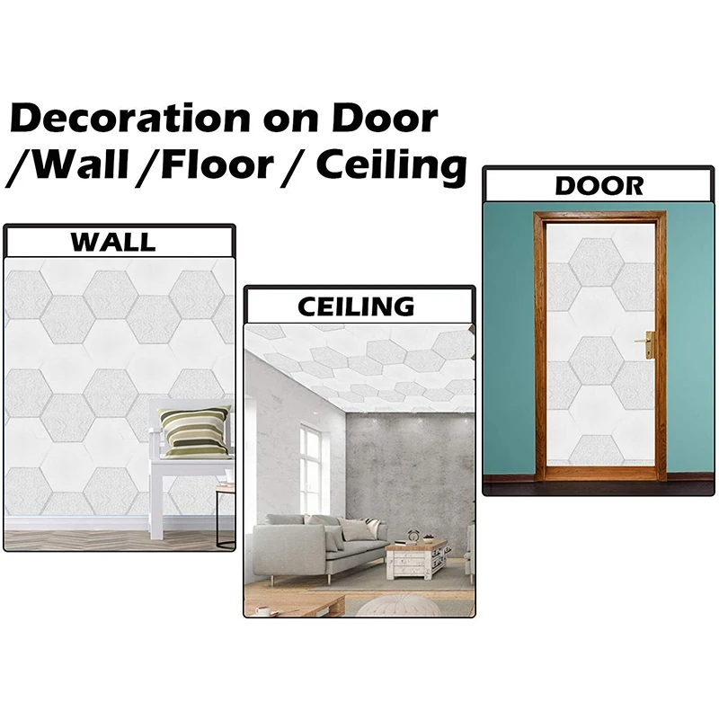 A69P-12 قطعة ألواح صوتية سداسية ذات حافة مشطوفة ألواح إسفنجية مقاومة للصوت، بطانة عازلة للصوت، معالجة صوتية للاستوديو #3