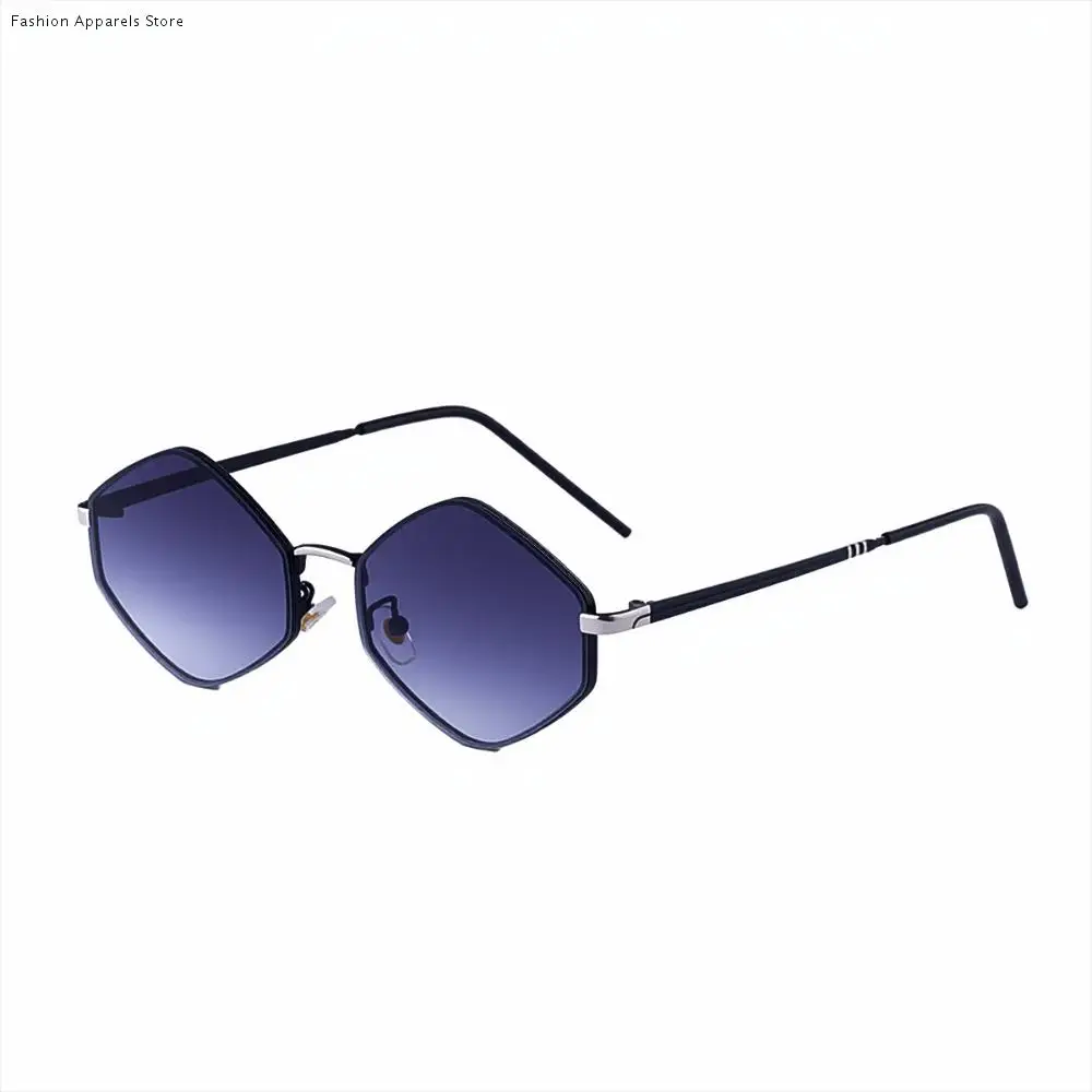 

Classic Hexagon Polygon Sunglasses Metal Frame UV400 Sun Glasses Y2K UV Resistant Cycling Glass Shades Eyewear Photography