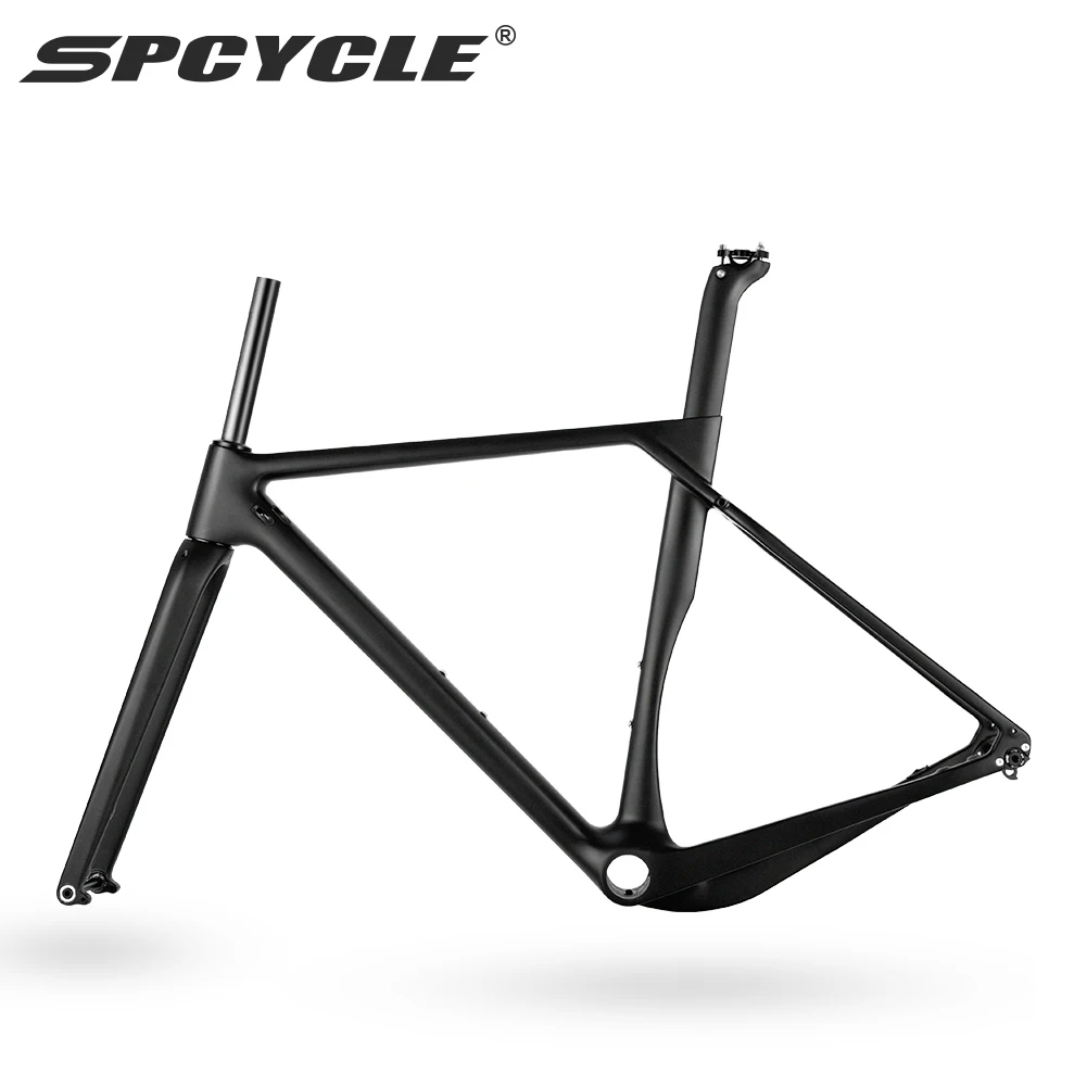 Spcycle T1000 Carbon Gravel Frame Disc Brake 700C BB386 Road Cyclocross Bicycle Frame 49/52/54/56/59cm Gravel Bike Frameset