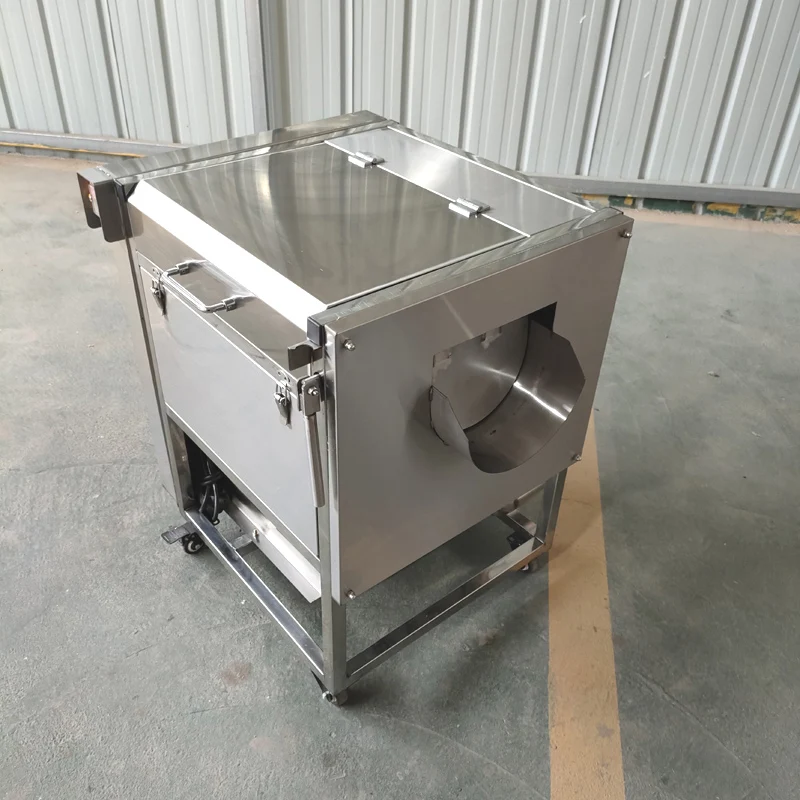 Picture 6: Industry Commercial Root Vegetable Fruit Ginger Potato Roller Peeler Washing Peeling Cleaning Machine