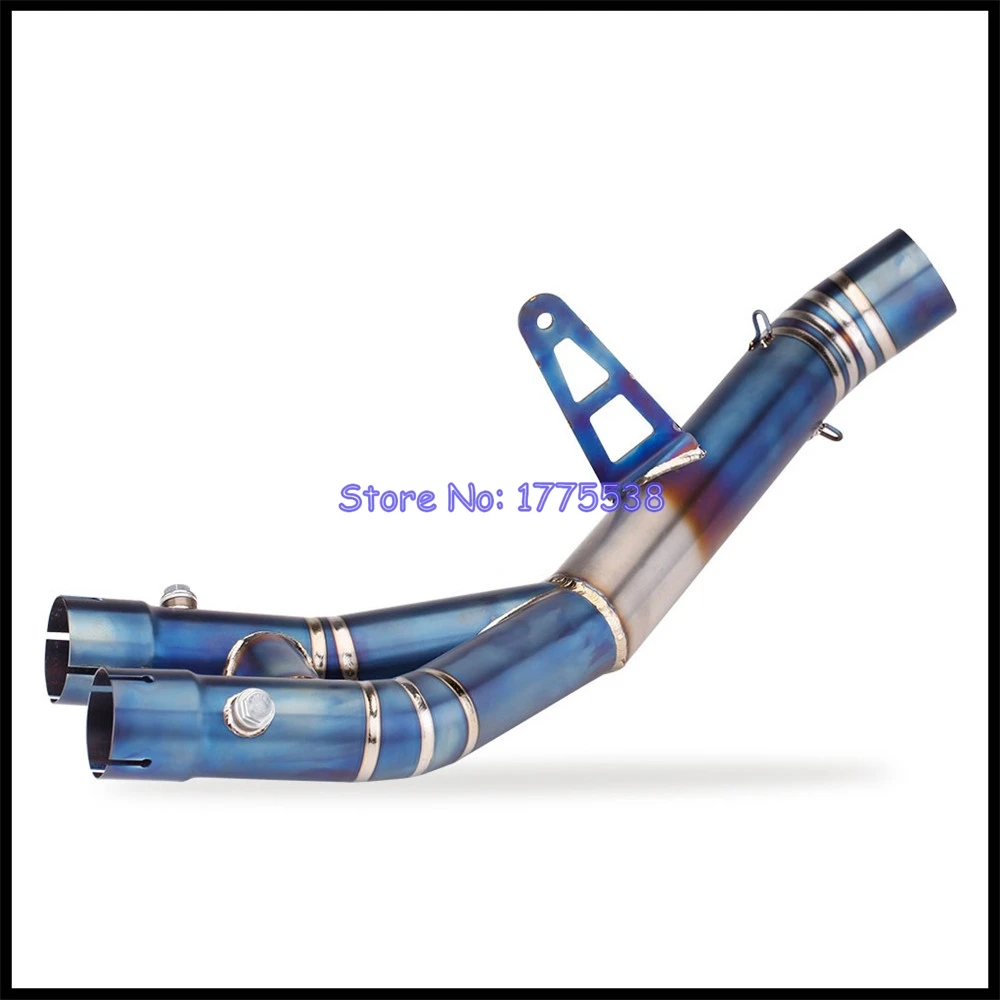 لياماها YZF-R1S R1 YZF-R1M 2015-2025 دراجة نارية العادم الهروب موتو الخمار منتصف وصلة الأنابيب ربط ID: 61 مللي متر العادم الخمار