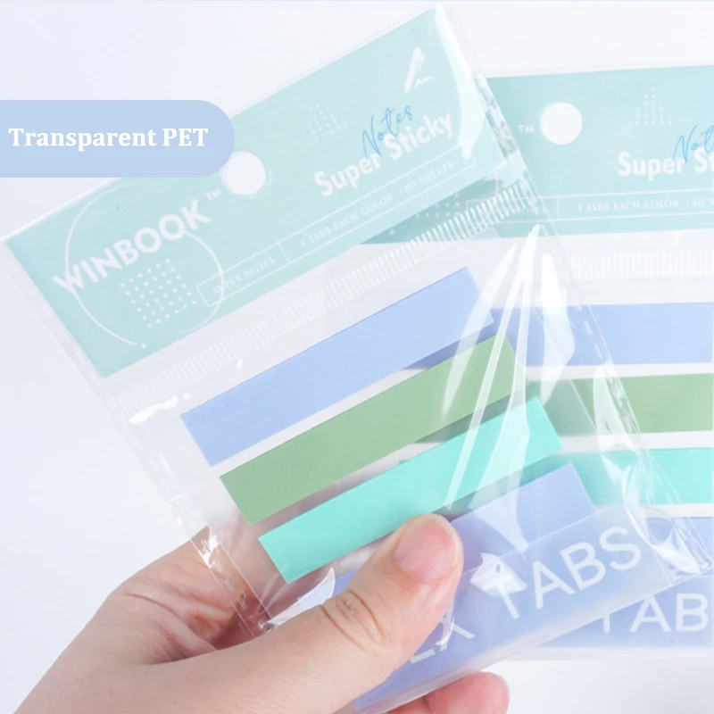 60Pages Multicolor Transparent Writable Book Page Index Stickers Label Stickers Key Points Label Key Points Index Stationery