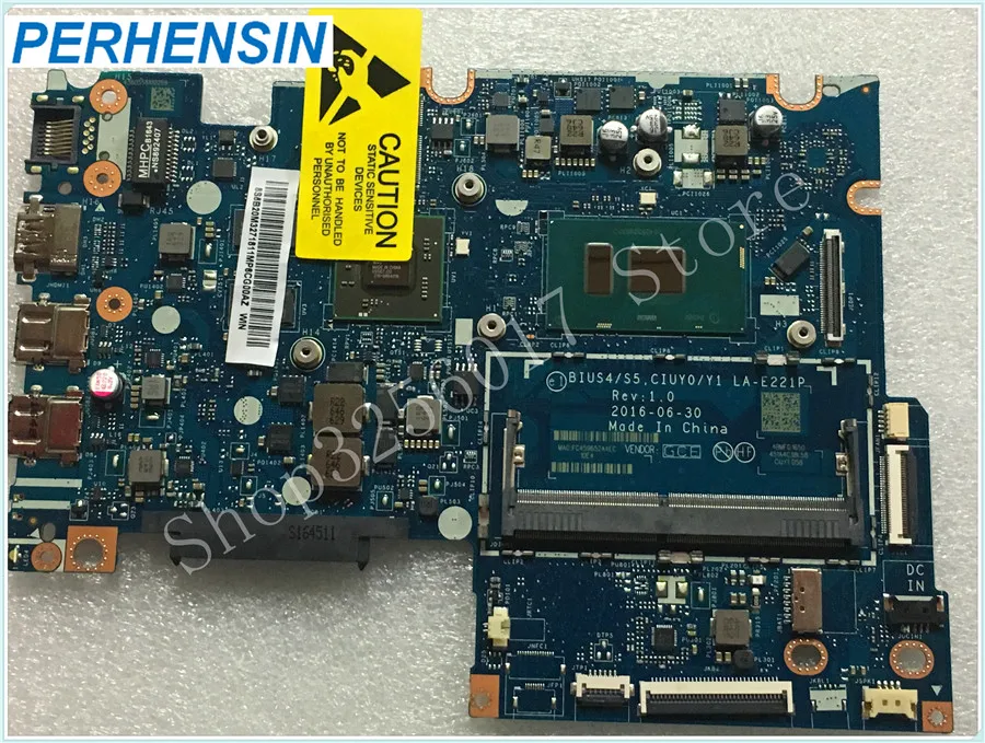 For Lenovo FOR ideapad 510S-14IKB Laptop MOTHERBOARD CIUY0 Y1 i5-7200U 2.5Ghz LA-E221P 5B20M32718  Fully Tested