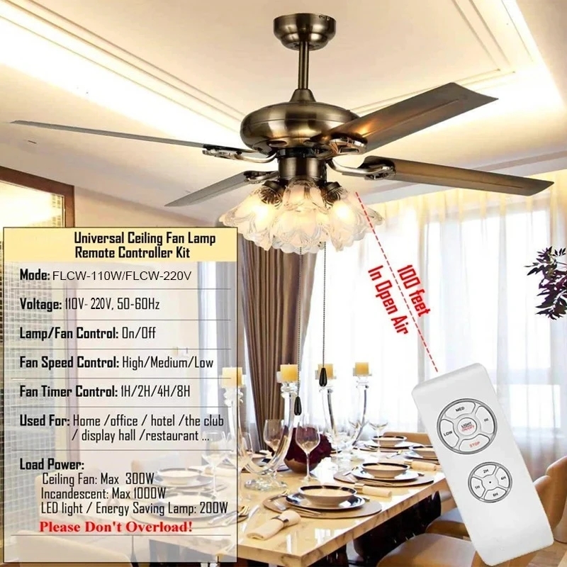 EWelink WiFi Ceiling Fan Lamp Remote Control AC110/220V Timing Control Switch Adjusted Wind Speed Transmitter for Alice Yandex