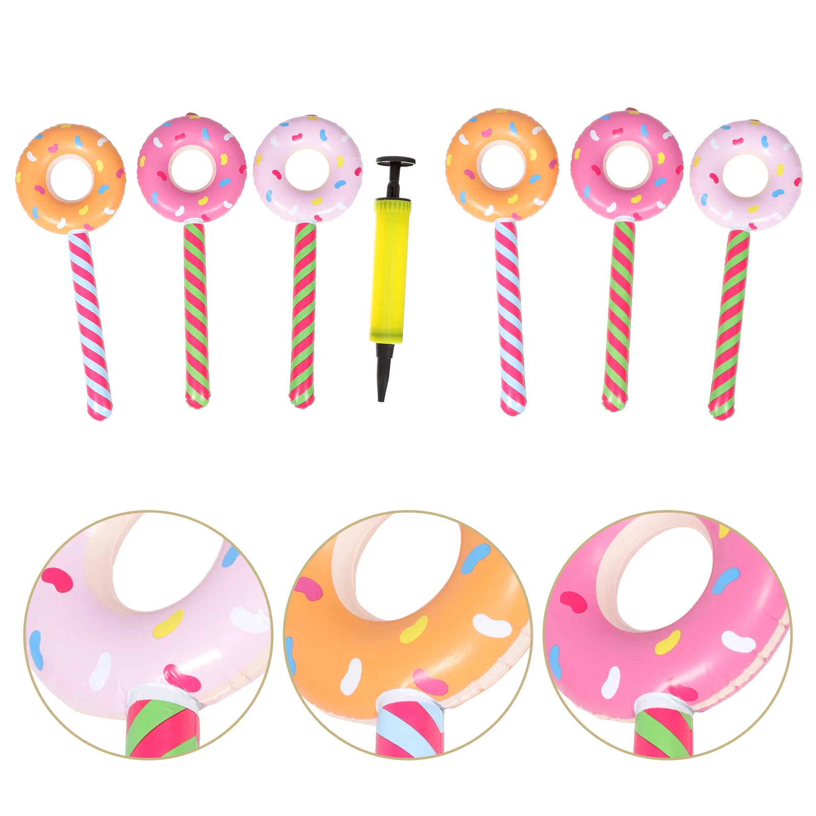 

Baby Pools Birthday Party Inflatable Toys Donut Cheer Stick Lollipops Boom Candy Infant Floatie Plastic