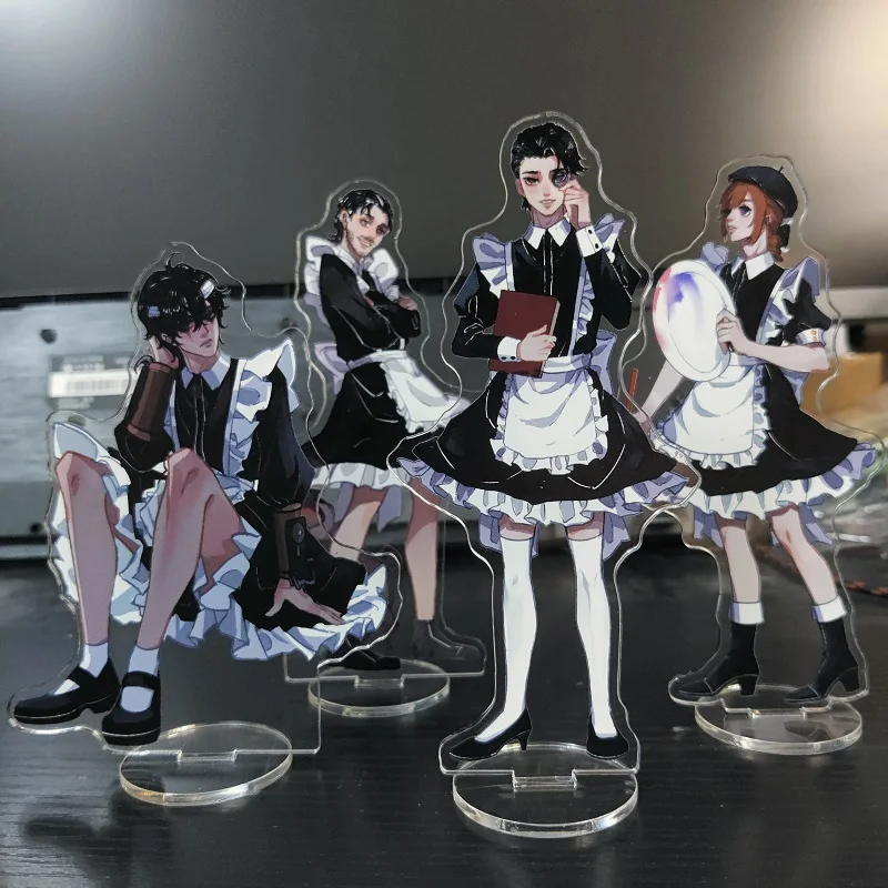 15CM Identity V Anime Figure Cosplay The Maid Uniform Style Acrylic Double-Sided Stand Model Desk Decor Standing Sign Fans Gift
