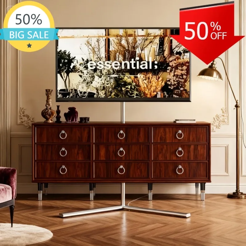 Stainless Steel Removable TV Stand Floor Type Universal 40-70 Inches TV Stand Frames with Wheels Simple Modern Furniture Parts