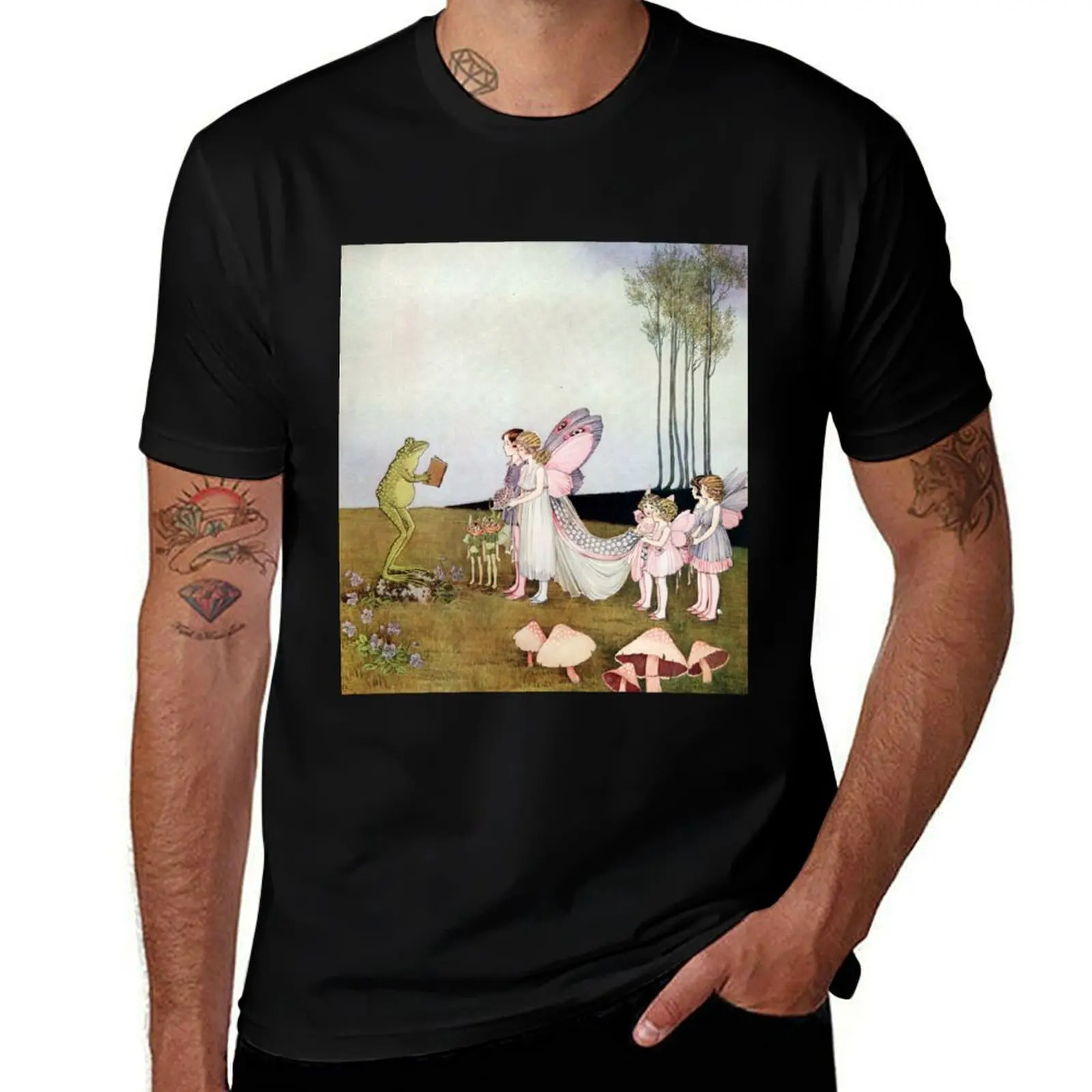 

Fairy Wedding - Ida Rentoul Outhwaite T-Shirt t shirt man plain t shirts for man cotton funny funny t shirts cotton T-shirt